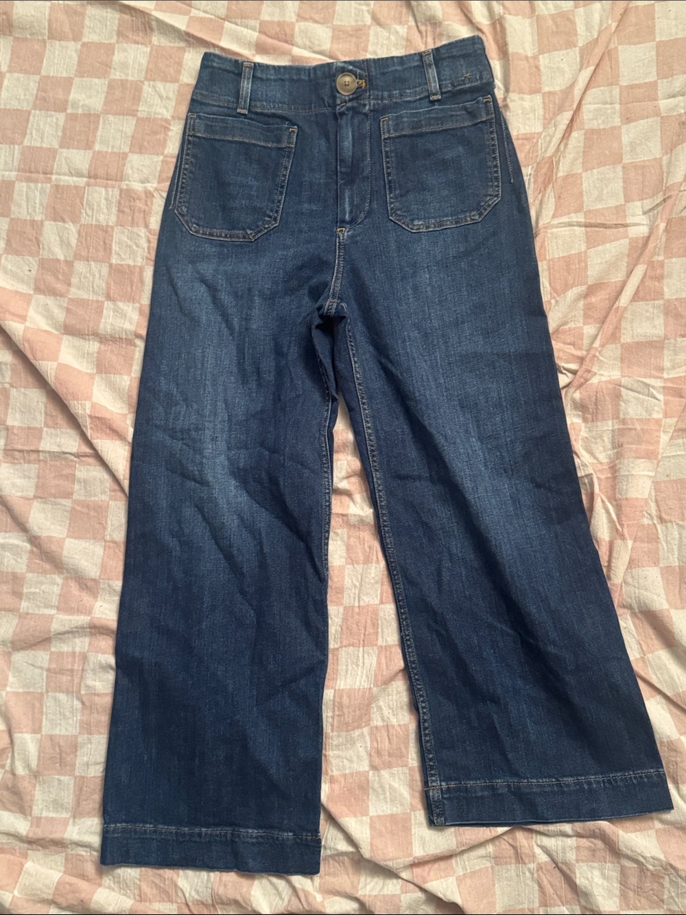 Native Women’s Dark Blue Relaxed Wide-Leg Jeans NWOT
